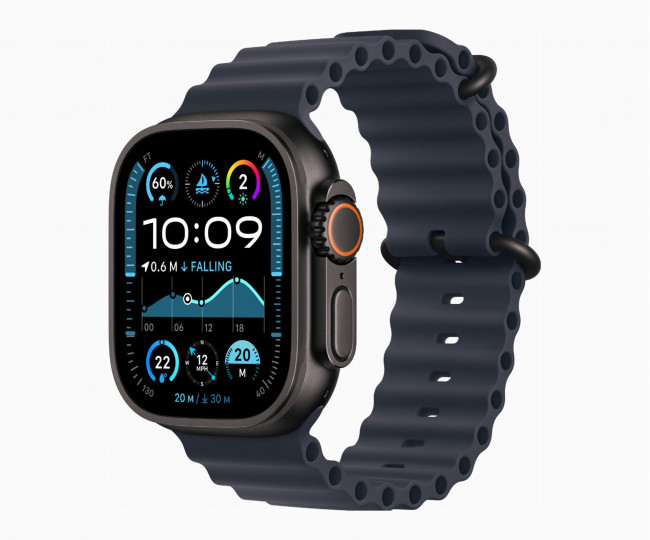 Apple Watch Ultra 2 GPS + Cellular 49mm Black Titanium Case w. Navy Ocean Band (MYTC3+MYPD3) б/у